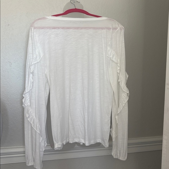 LOFT Elegant white Long Sleeve Top - Picture 4 of 4